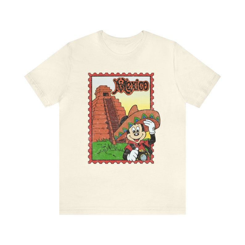 Epcot World Showcase Mexico Shirt Around the World Vintage 90's Unisex T-Shirt image 5