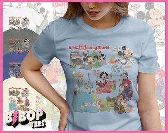 Magic Kingdom WDW Look vintage Personaggio Lands T-shirt unisex retrò