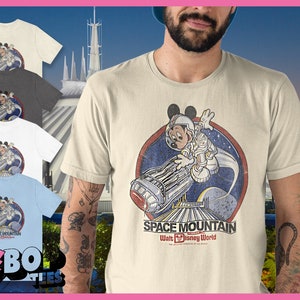 Space Mountain WDW Throwback Remake Mickey Astronaut Unisex Tee