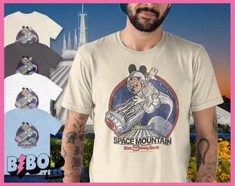 Space Mountain WDW Throwback Remake Mickey Astronaut Unisex Tee