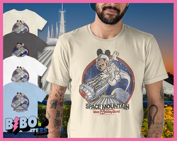 Space Mountain Wdw Throwback Remake Mickey Astronaut Unisex Etsy