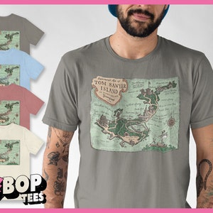 Tom Sawyer's Island Disneyland Vintage Map Unisex Tee