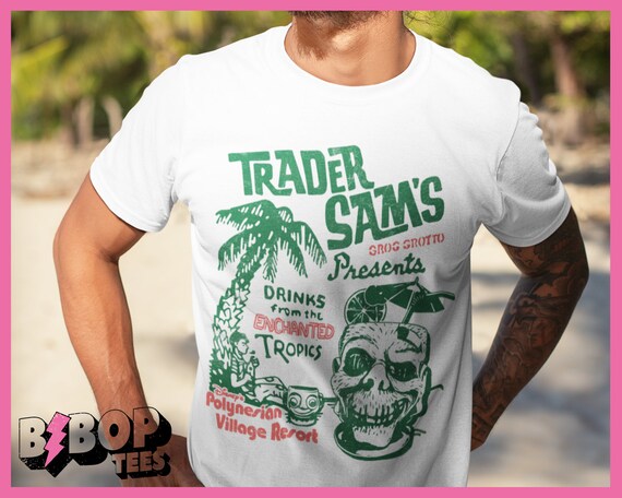 Trader Sams Tiki Camisa Estilo Vintage Polynesian Resort Grogs Grotto Unisex WDW Parks Tee Etsy Mexico