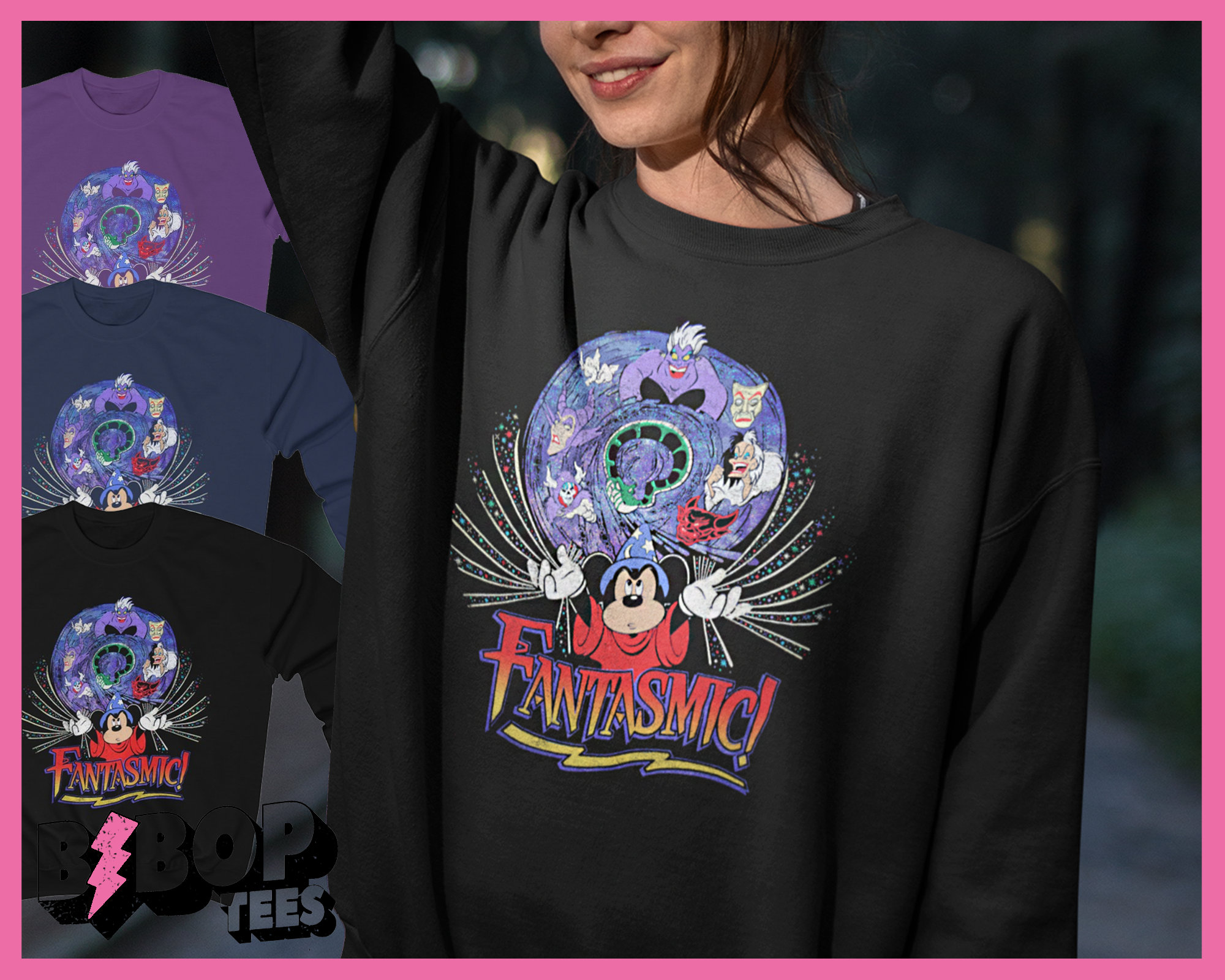 Fantasmic Sweater Sorceror Mickey Shirt Vintage Style Unisex Fantasmic Sweater Sorceror Mickey Shirt Vintage Style Unisex