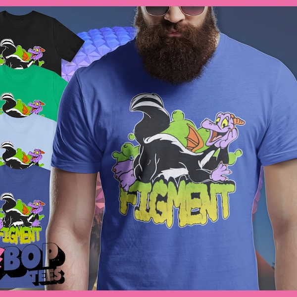 Skunk Figment Shirt, Journey Into Imagination, Figment Ride Epcot WDW Unisex Tee