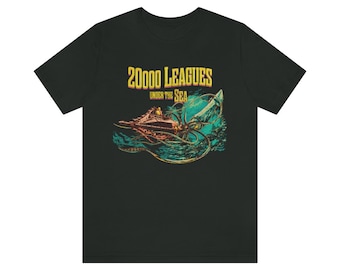 Camiseta unisex vintage de WDW "20,000 Leagues Ride", viaje submarino bajo el mar