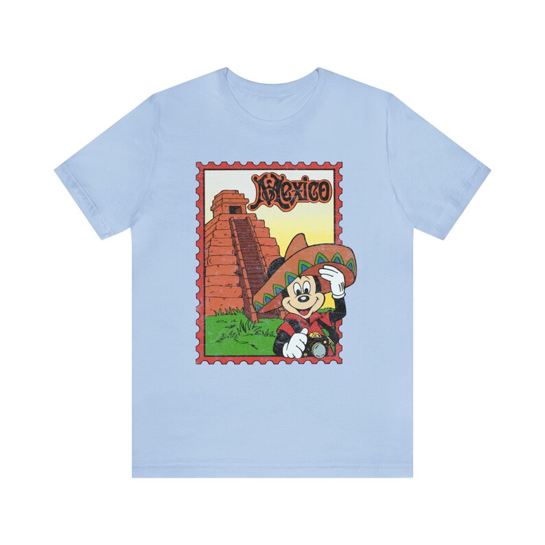 Epcot World Showcase Mexico Shirt Around the World Vintage 90's Unisex T-Shirt image 6