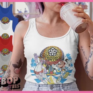 Epcot and Figment Astronaut Mickey Vintage Style Unisex Tank