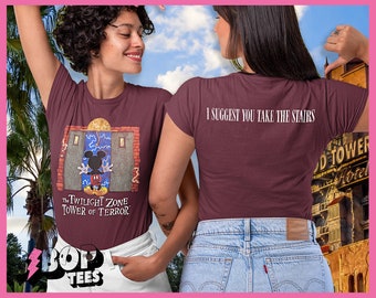 Tower of Terror I Suggest You Take the Stairs Retro MGM Hollywood Studios Unisex Tee