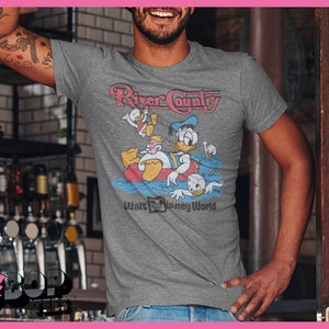 River Country Vintage Style Donald WDW 80&#39;s Unisex Tee