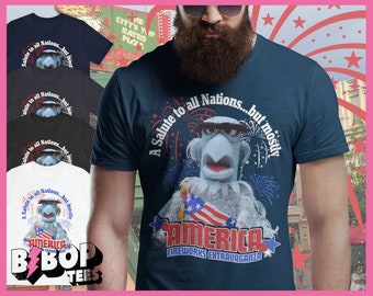 Muppets Sam Eagle Shirt Salute to All Nations Tee Muppets 3D Shirt Disney Patriotic Unisex Tee