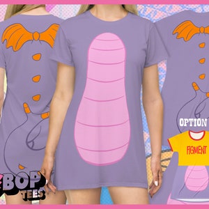 Figment Cosplay Disney Epcot Figgy Bounding T-Shirt Kleid