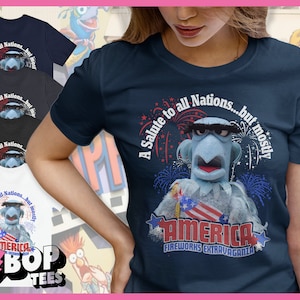 Muppets Sam Eagle Shirt Salute to All Nations Tee Muppets 3D Shirt Disney Patriotic Unisex Tee