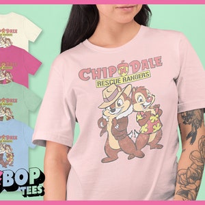 Camiseta unisex Chip n&#39; Dale Rescue Rangers estilo vintage de los años 80