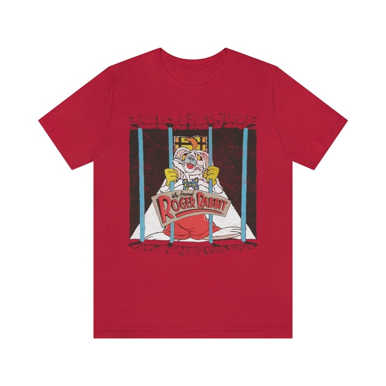 Roger Rabbit Shirt Vintage Style 1987 Unisex Tee Red