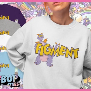 Figment 80's WDW Journey Into Imagination Throwback Vintage Style Disney Sweatshirt
