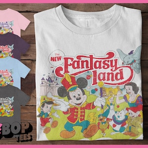 Fantasyland Retro Style 80's Vintage Looking Unisex Tee