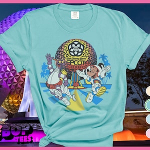 Epcot Mickey and Figment Astronaut Comfort Colors Unisex Tee