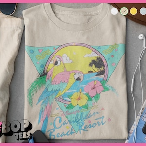 Disney&#39;s Caribbean Beach Resort Vintage 80&#39;s Style Unisex Tee