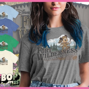 Fort Wilderness Mickey Shirt Vintage 80&#39;s Style Disney Resort Unisex Tee