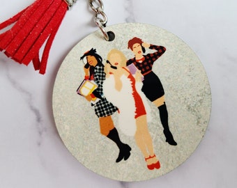 Clueless Keychain / 90's Movie Keychain / As If / Rolling With The Homies / Retro Movie / Bag Charm / Purse Charm / Gifts Under 15