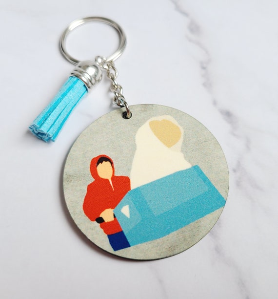 ET Keychain Retro Movie Keychain 80s Keychain Wood Keychain