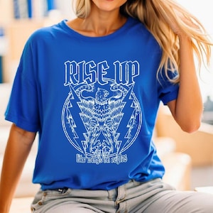 Jesus T Shirt For Women / Rise Up Like Wings On Eagles Religious T Shirt / Christian Shirt ForAdult / Gift Under 25 / Bible Verse Shirt