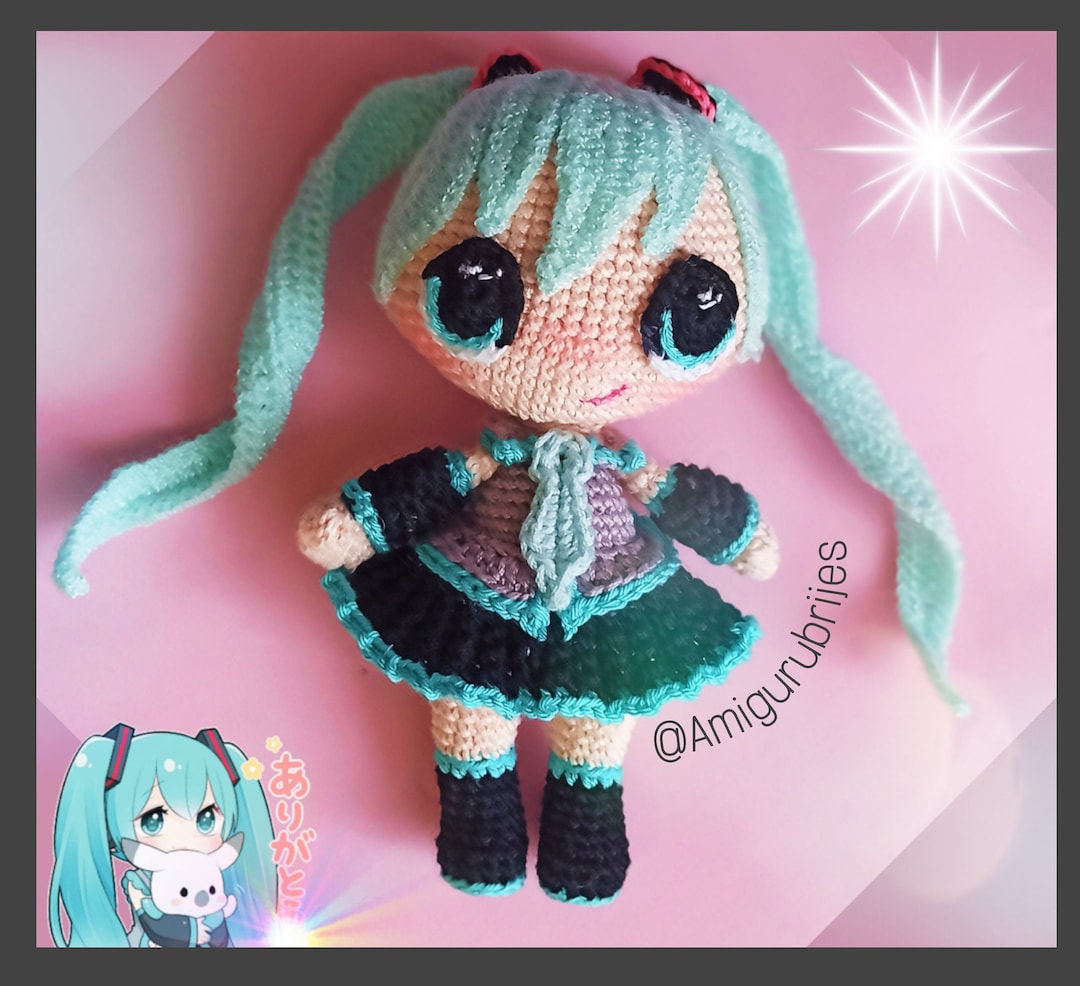 Miku chibi amigurumi pattern in spanish etsy