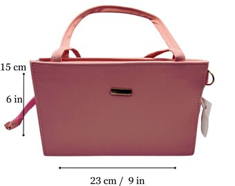 Custom Hand-Painted Pink Faux Leather Bag - Personalized Artistry and Chic Style