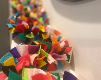 Colorful Felt Garland  [all colors] Birthday Banner, Mantle Decor, Photo Prop, Party Wall Decor,
