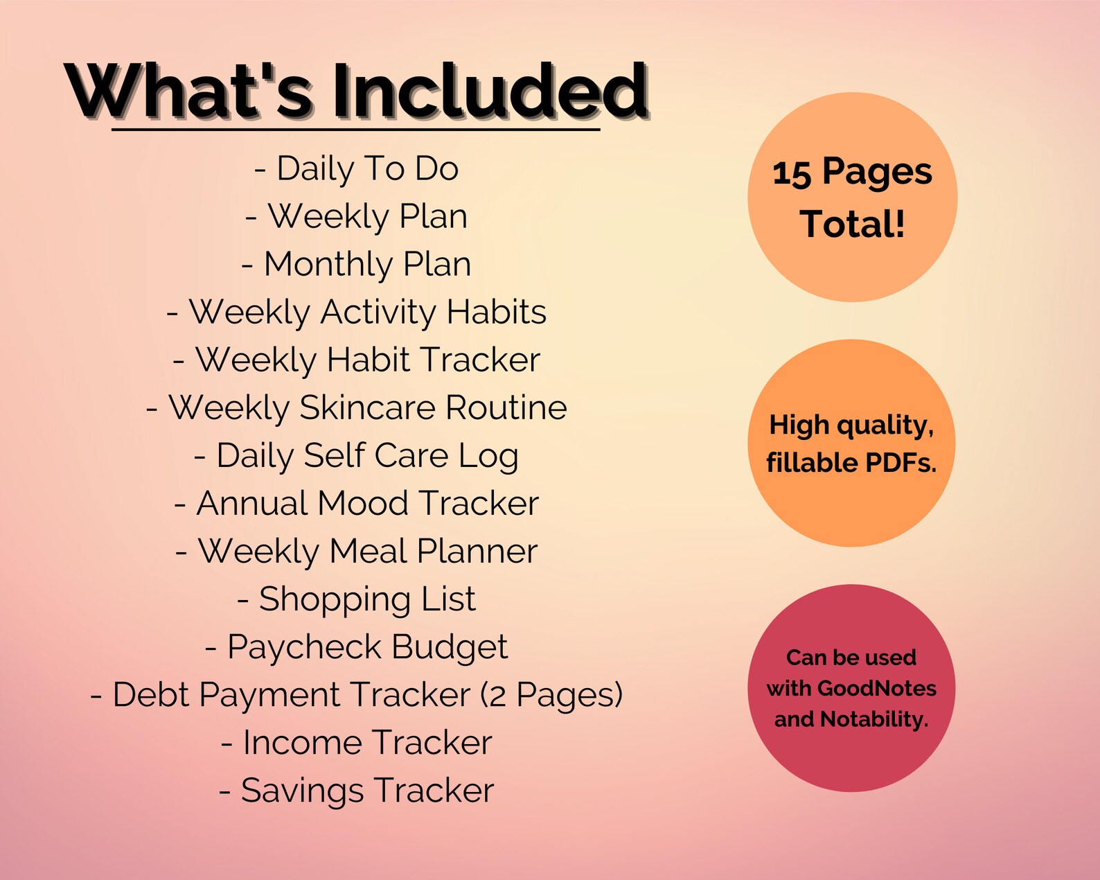 Essential Planner Bundle Printable Inserts, Daily Weekly Monthly ...