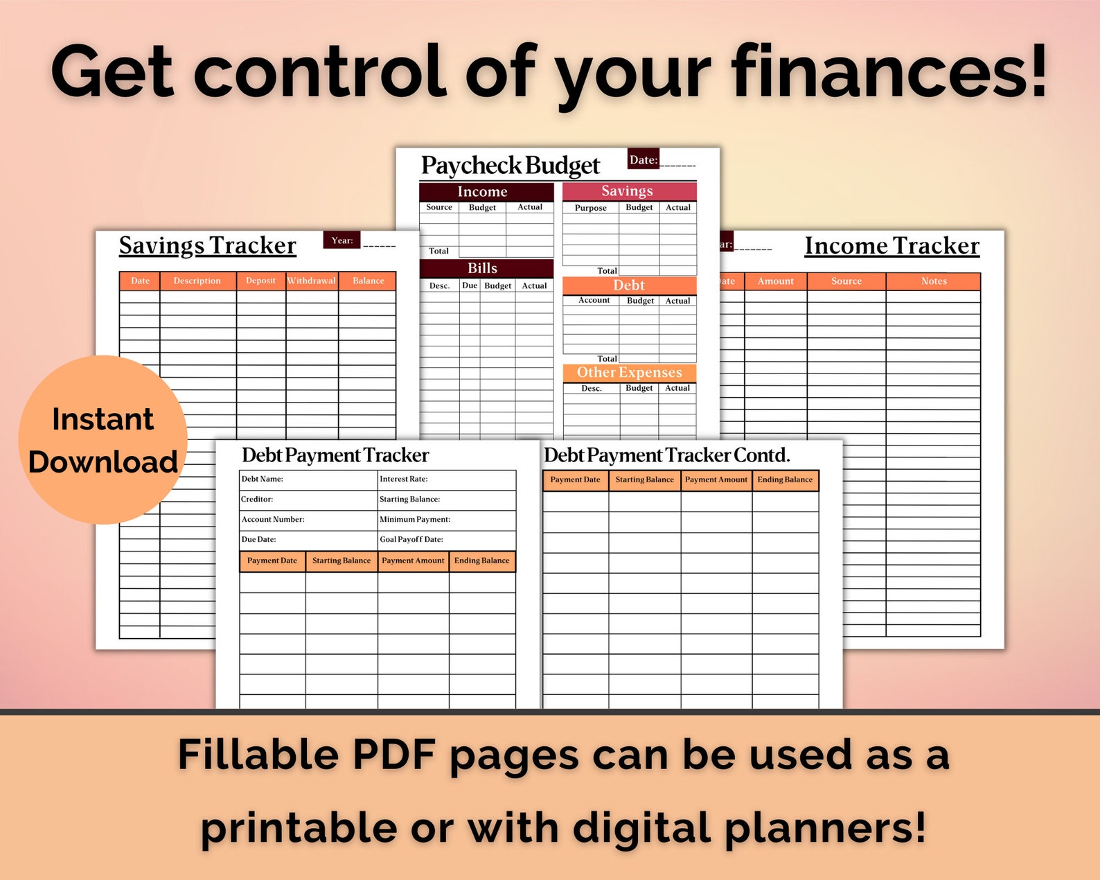 Essential Planner Bundle Printable Inserts, Daily Weekly Monthly ...