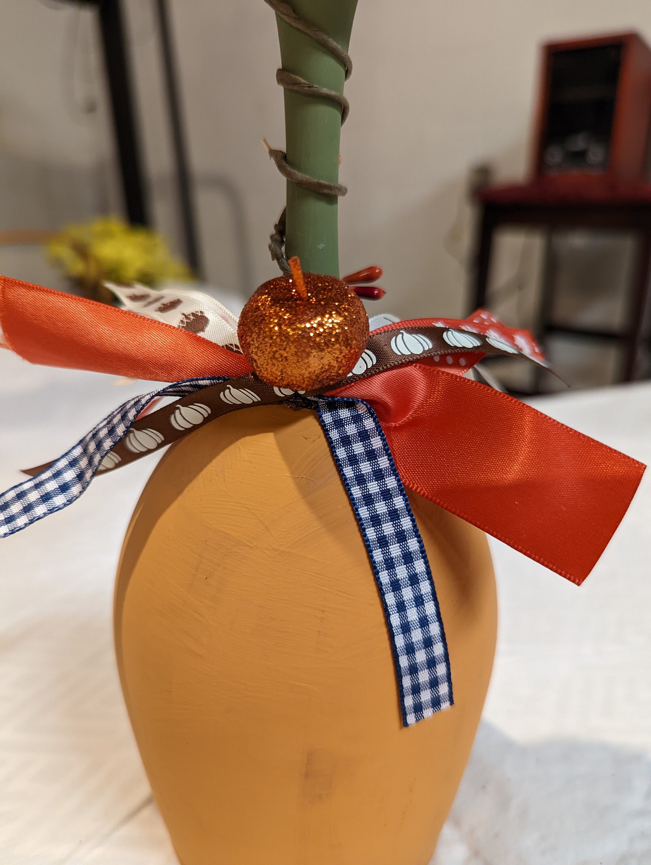 Pumpkin Wine Glass Candle Holder Etsy