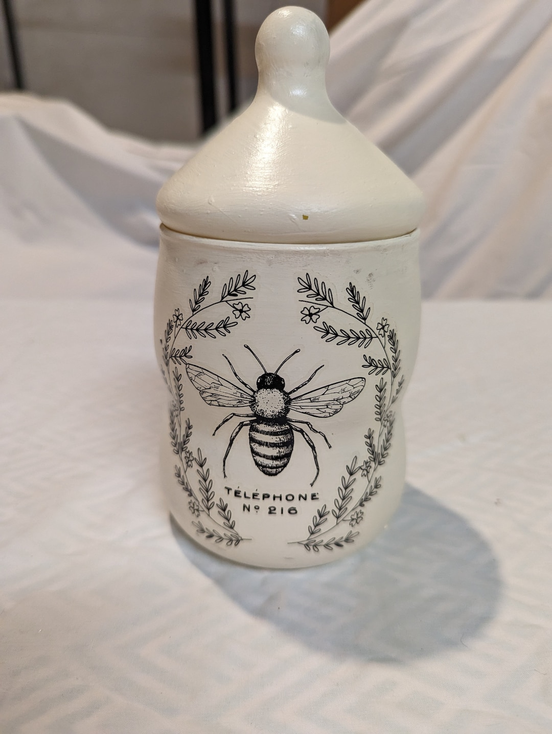 Cream Color 8 Tall Candy Dish Etsy