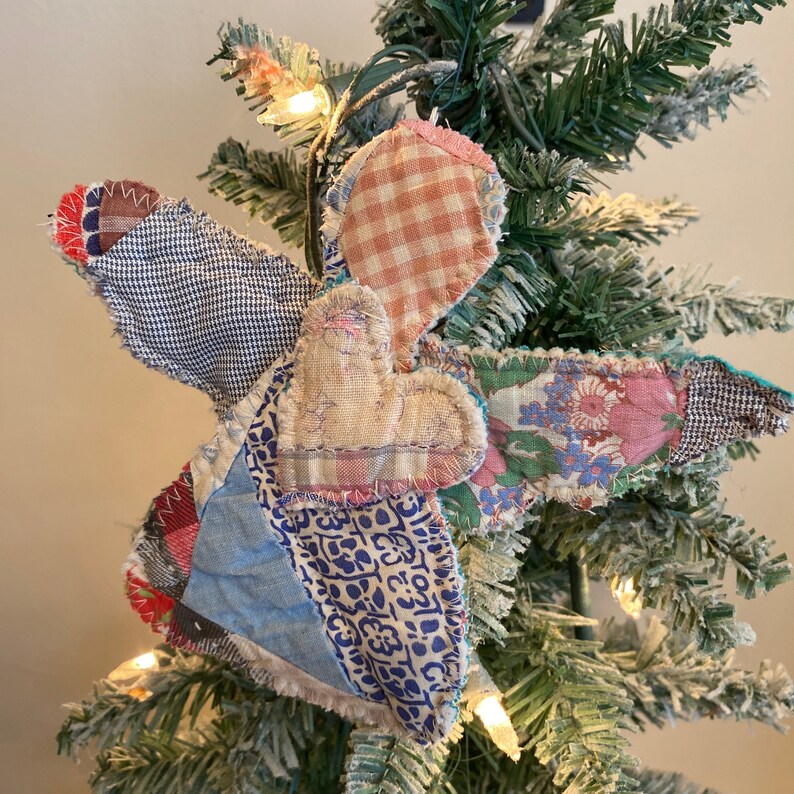 Handstitched Folk Art Vintage Quilt Ornaments Etsy
