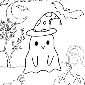 Halloween Coloring Page - Cute Halloween