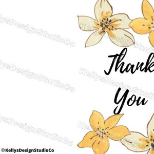 Thank You Card Printable, Digital Download