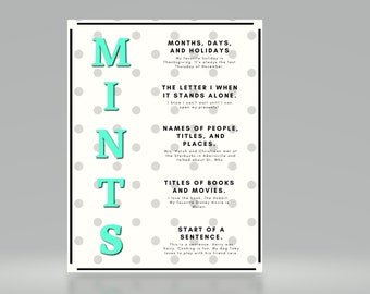 MINTS Großschreibung Referenz - Poster und Papierausdruck - Polka dot