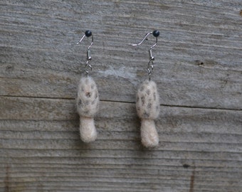 Morel Mushroom Earrings