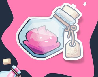 Cute Potion Bottle Sticker, Potion Stickers, Witch Stickers, Magic Bottle Goth Stickers