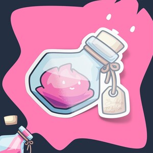 Cute Potion Bottle Sticker, Potion Stickers, Witch Stickers, Magic Bottle Goth Stickers