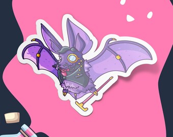 Cute Bat Sticker, Goth Stickers, Kawaii Bat, Funny Bat Sticker