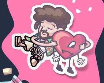 Bad Bunny Hugging Sad Heart Sticker - Un Verano Sin Ti