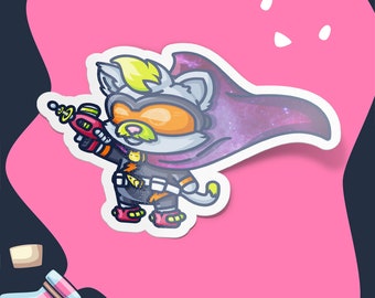 Galaxy Cat Sticker: Funny Kawaii Space Decal