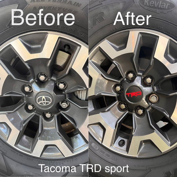 Fits 2016-2023 Tacoma TRD Sport Wheel Center Cap Customization Decals. 