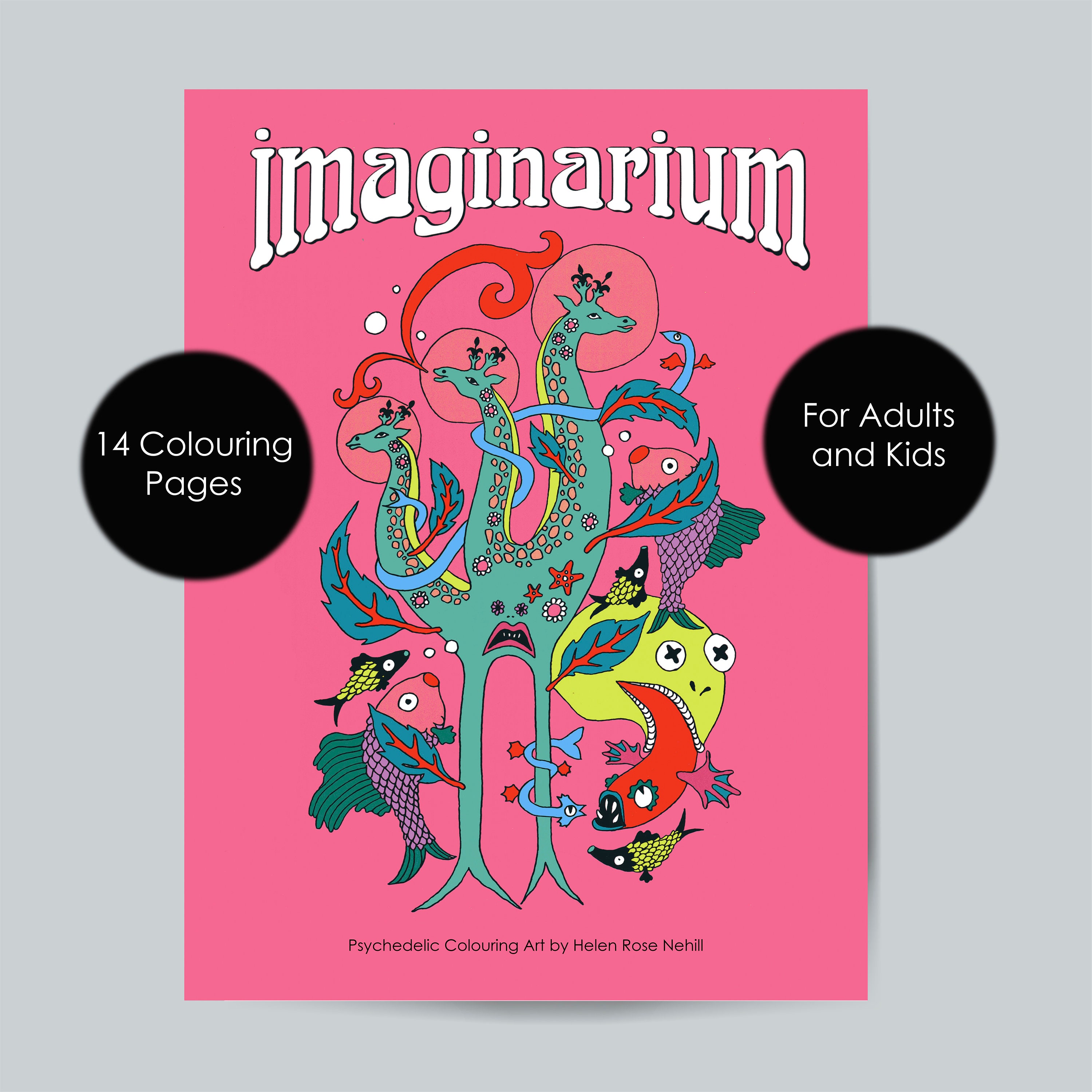 Imaginarium Psychedelic Surreal Coloring Book (Printable PDF) for Kids & Adults