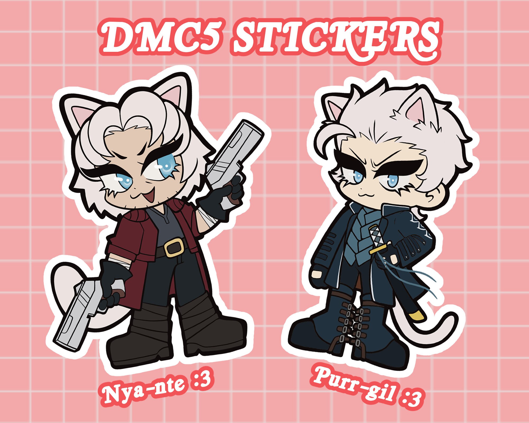 Vergil Devil May Cry Weatherproof Anime Sticker 6 Car Decal S1