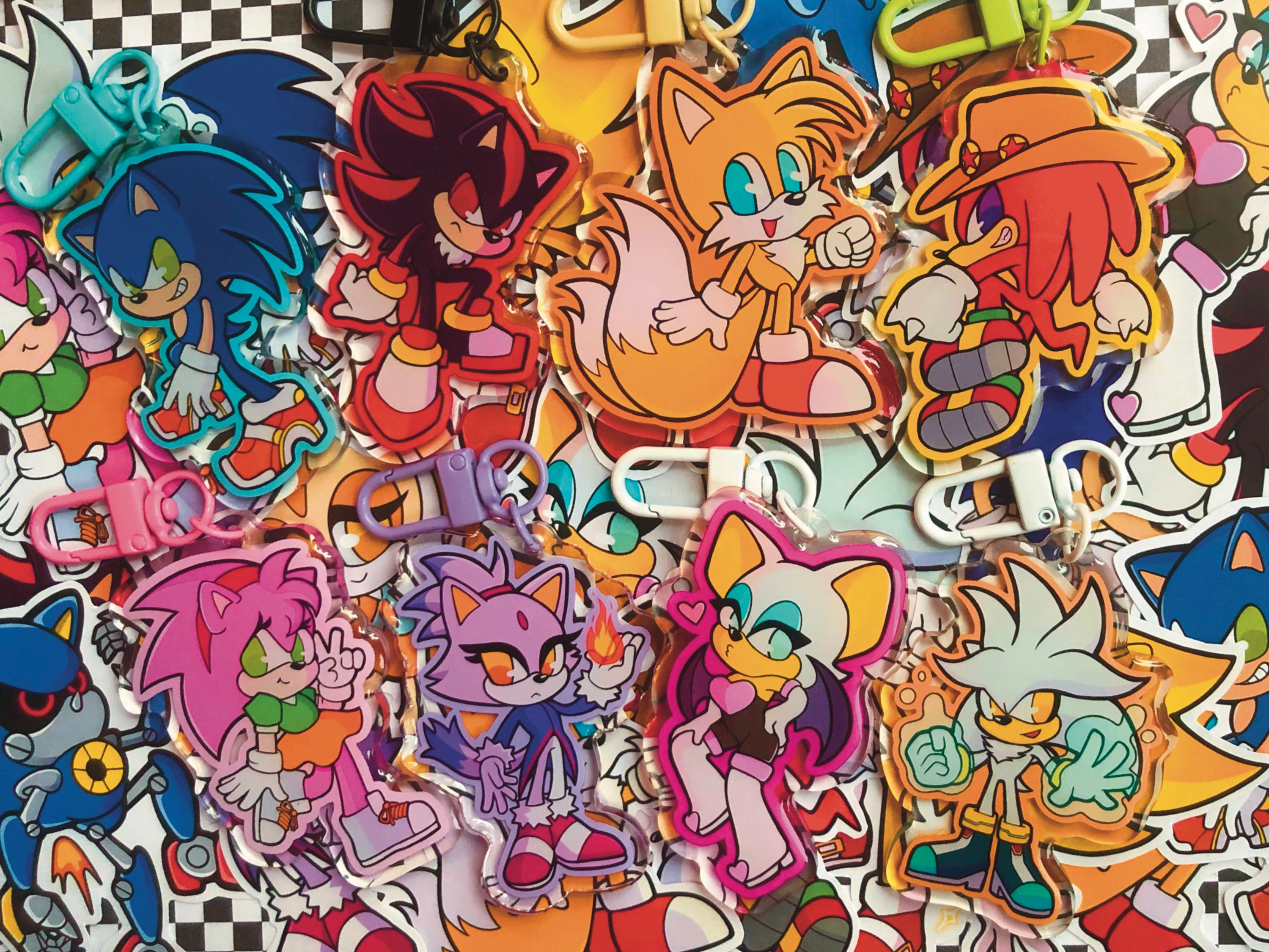 Sonic the Hedgehog Shadow, Knuckles, Tails, Amy, Rouge, Silver