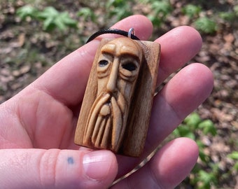 Pine Guardian Talisman [handcarved pine spirit pendant]