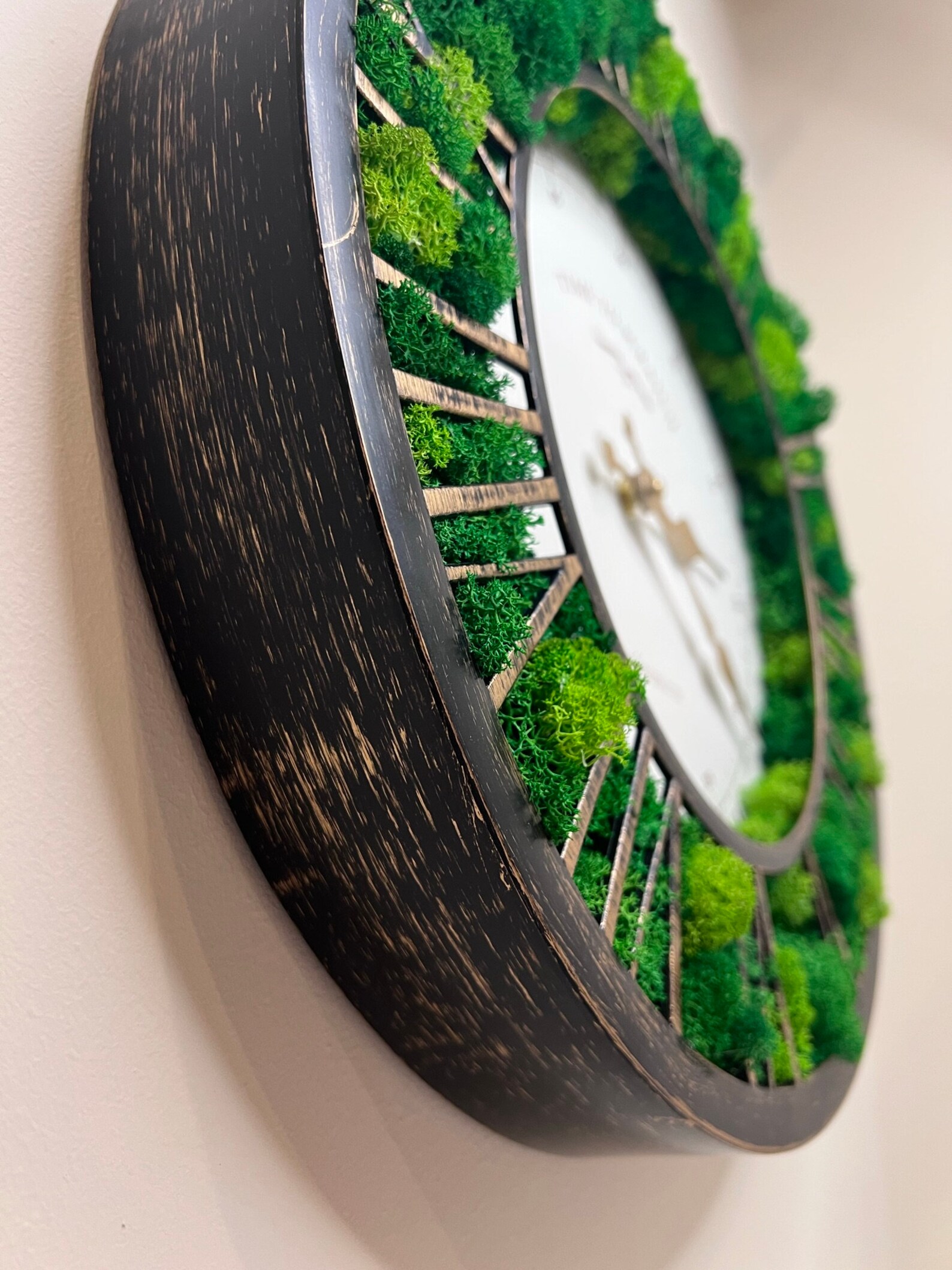 Moss Clock Moss Wall Art Wall Decor Vintage Round Clock Etsy UK